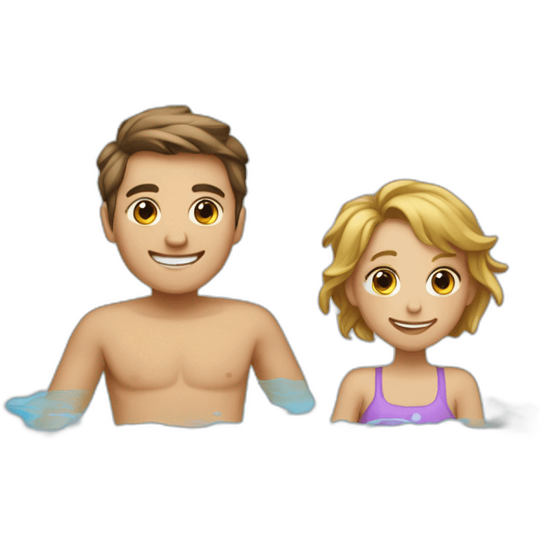 Un garçon et une fille dans la douche emoji