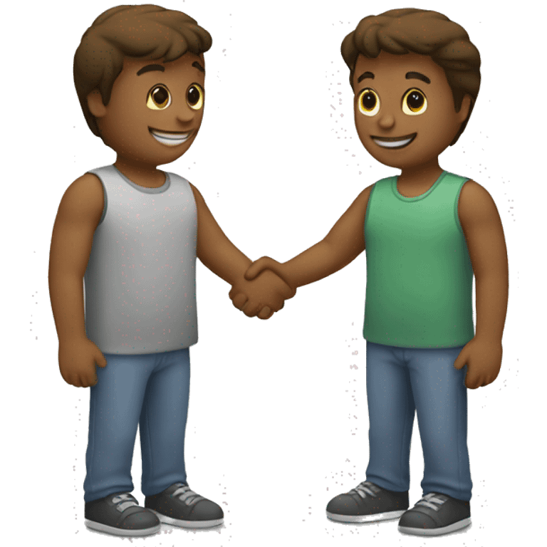 2 friends shake hands emoji