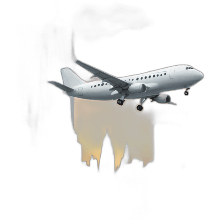 Plane flying toward two skyscrapers in New York emoji