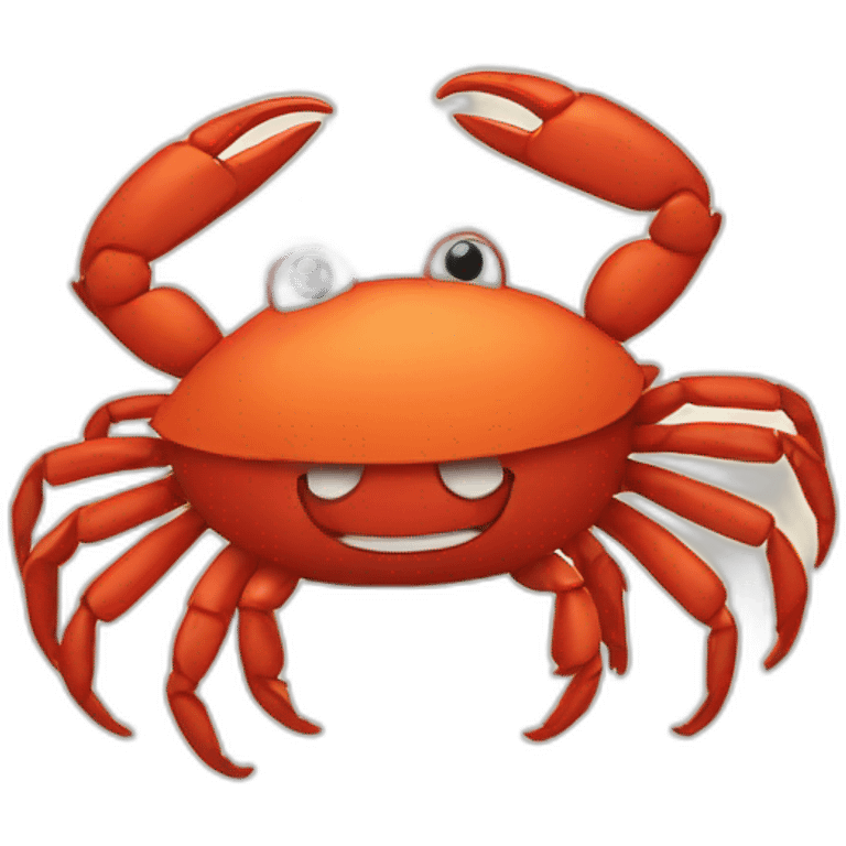 Crab pom pom emoji