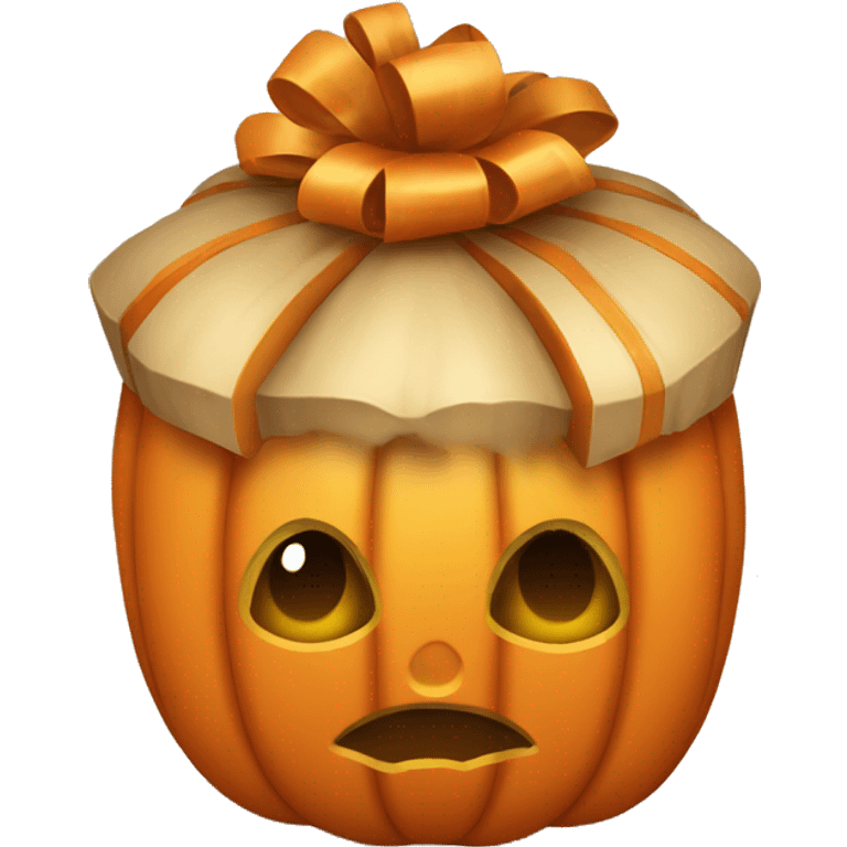 pumpkin gift box emoji