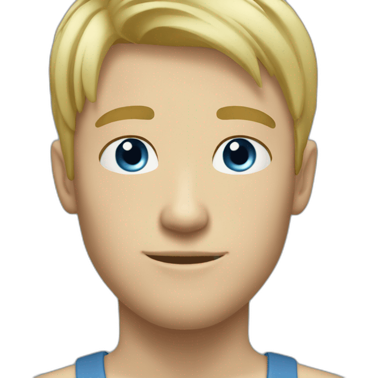 short Blonde hair blue eyes guy emoji