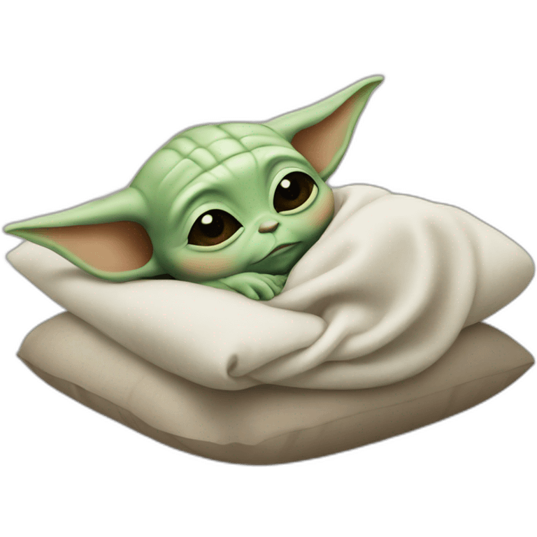 Baby Yoda sleeping emoji