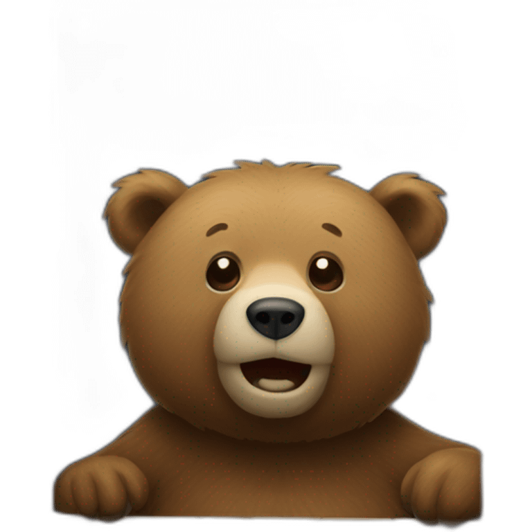 a bear in an outhouse emoji