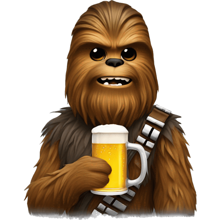 Chewbacca drinking a beer  emoji