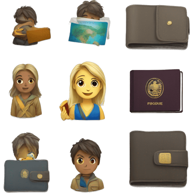 Refugee passport emoji