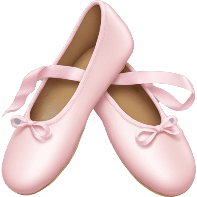 Pale light pink ballet shoes emoji