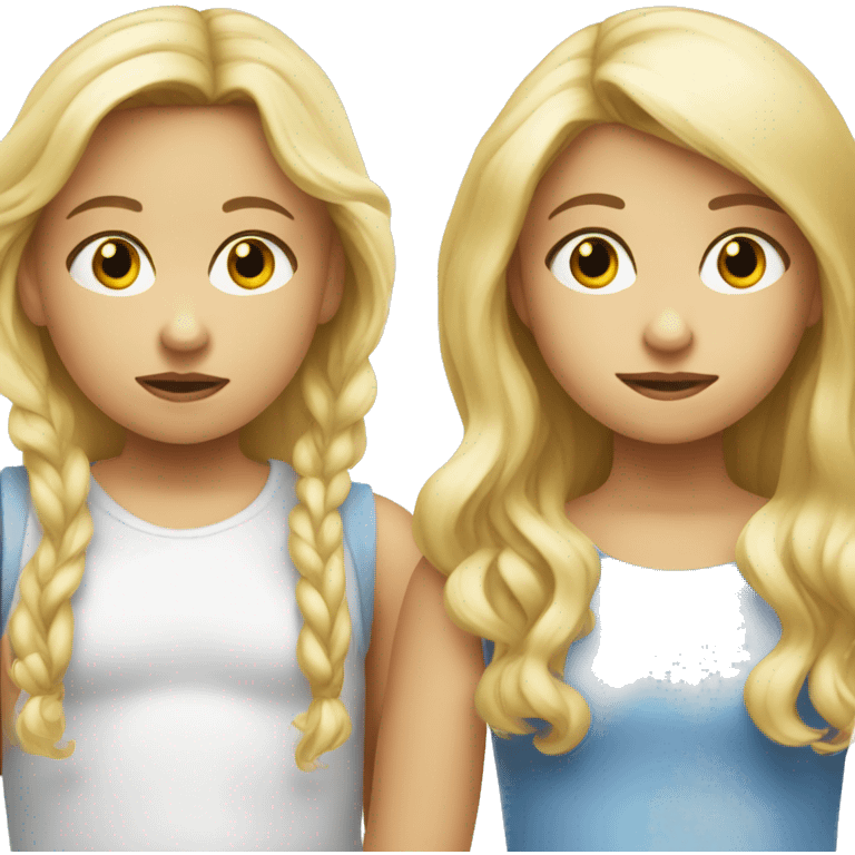 blonde child does not give a toy to another sad blonde child emoji