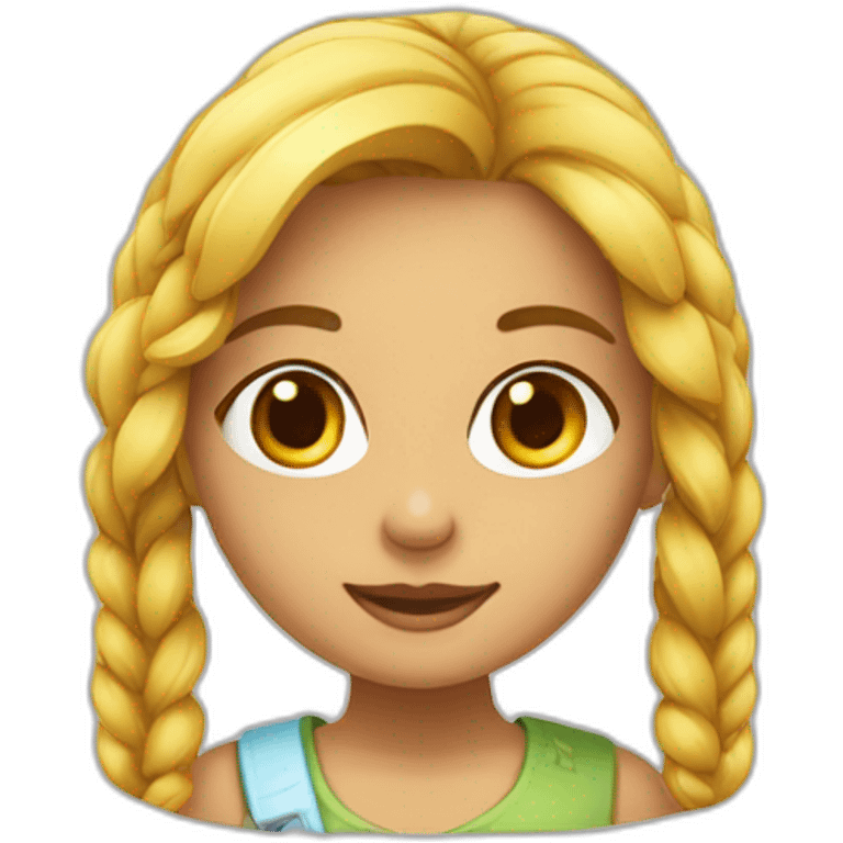 menina com cara de palhaço emoji