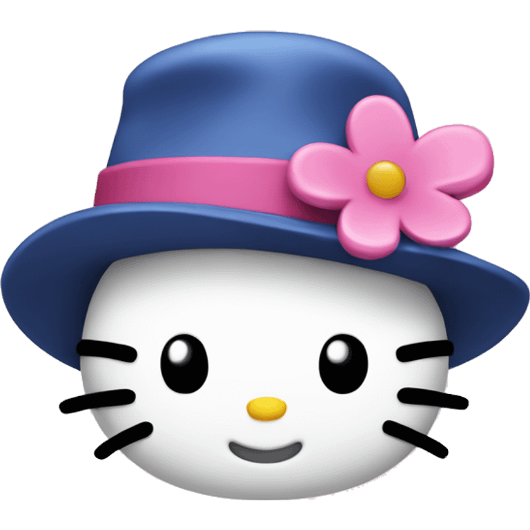 Hello kitty with a hat on emoji