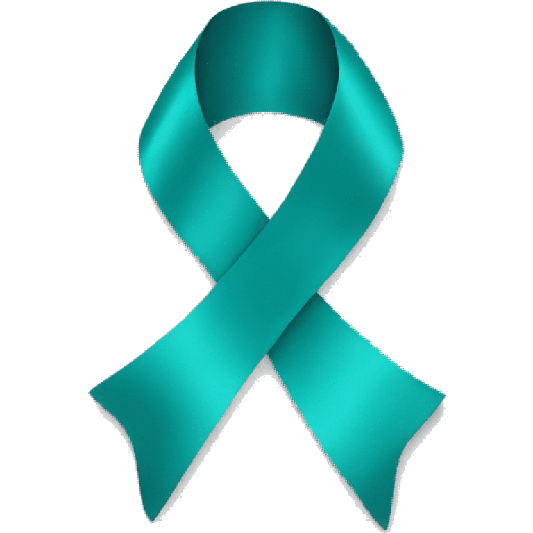 Teal ribbon emoji