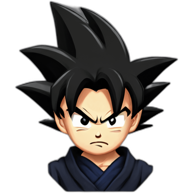 Angry goku black background get dark emoji