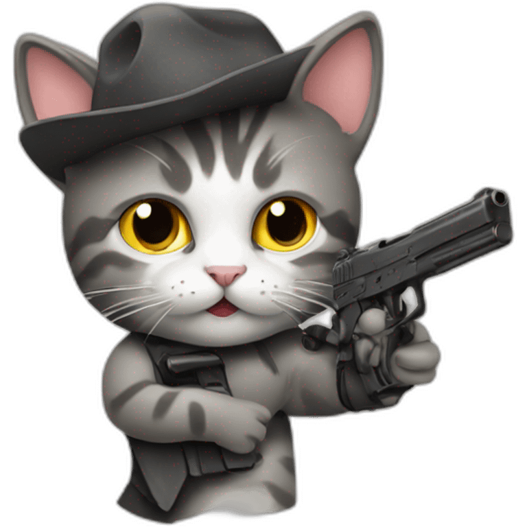 cat with gun emoji