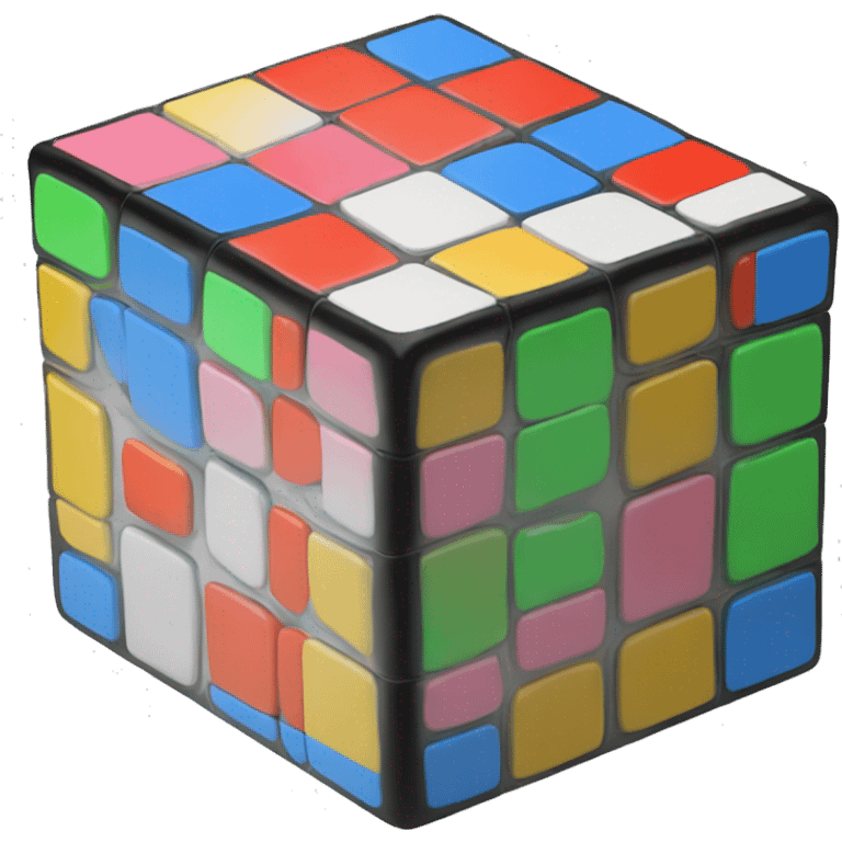 a perfect rubix cube with completed sides emoji