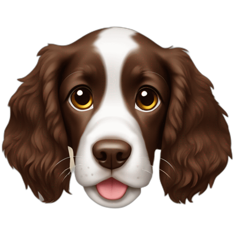 brown springer spaniel puppy emoji