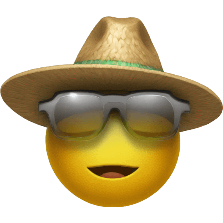 Ajolote con lentes de sol y sombrero  emoji