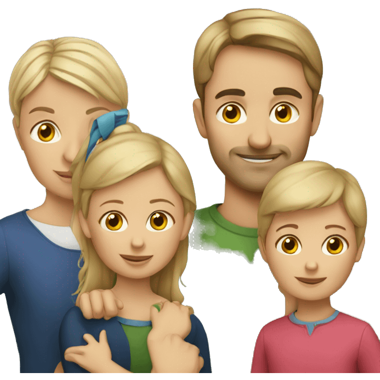 french-russian parents with two children emoji