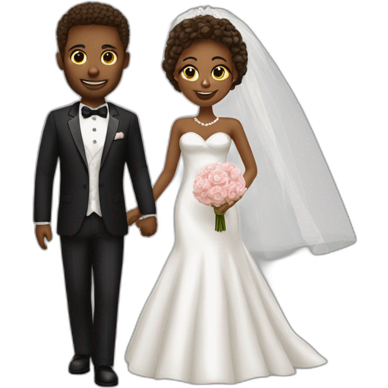 bride and groom in Vegas emoji