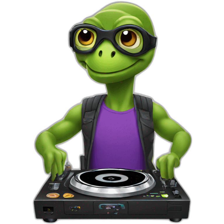 Dj turtle  emoji