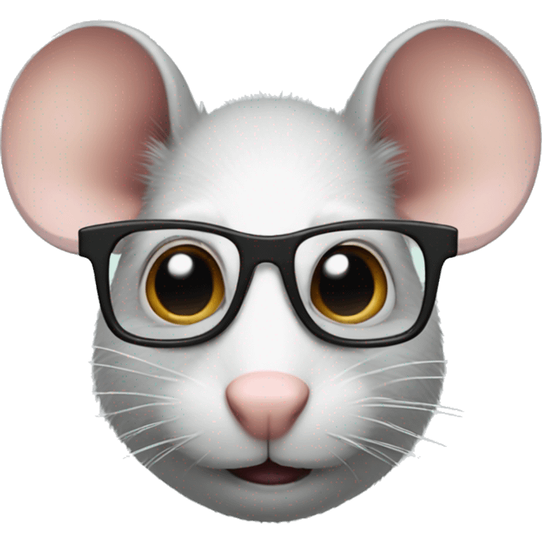 rat with fake moustache and glasses emoji