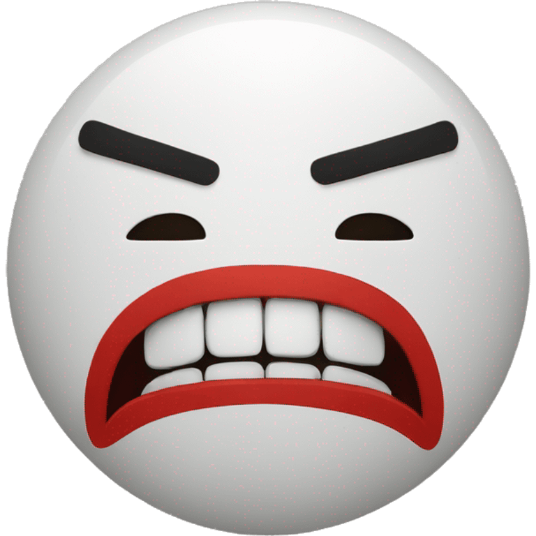 angry face with symbols on mouth emoji