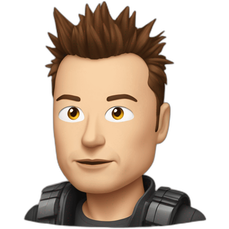 Elon musk With an mohawk emoji