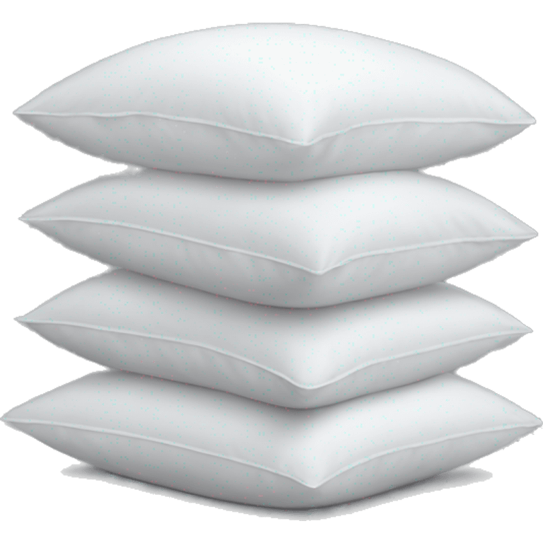 Three white pillows staked on top of each other emoji