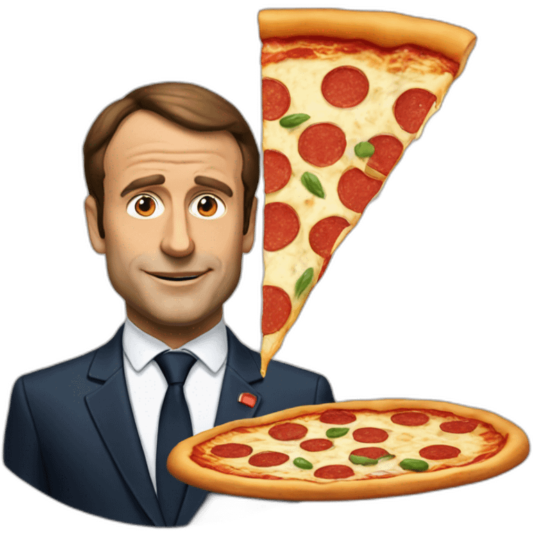 macron pizza emoji