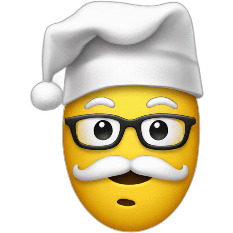 Cheff kiss emoji with Santa hat emoji