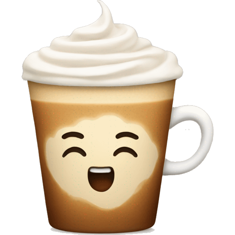 Cute latte emoji