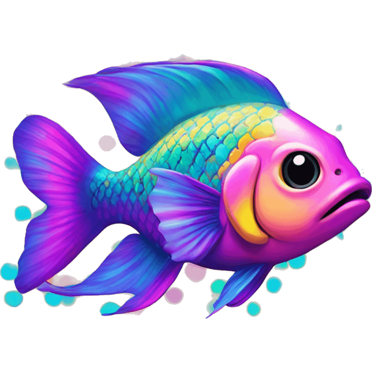 Lisa frank fish  emoji