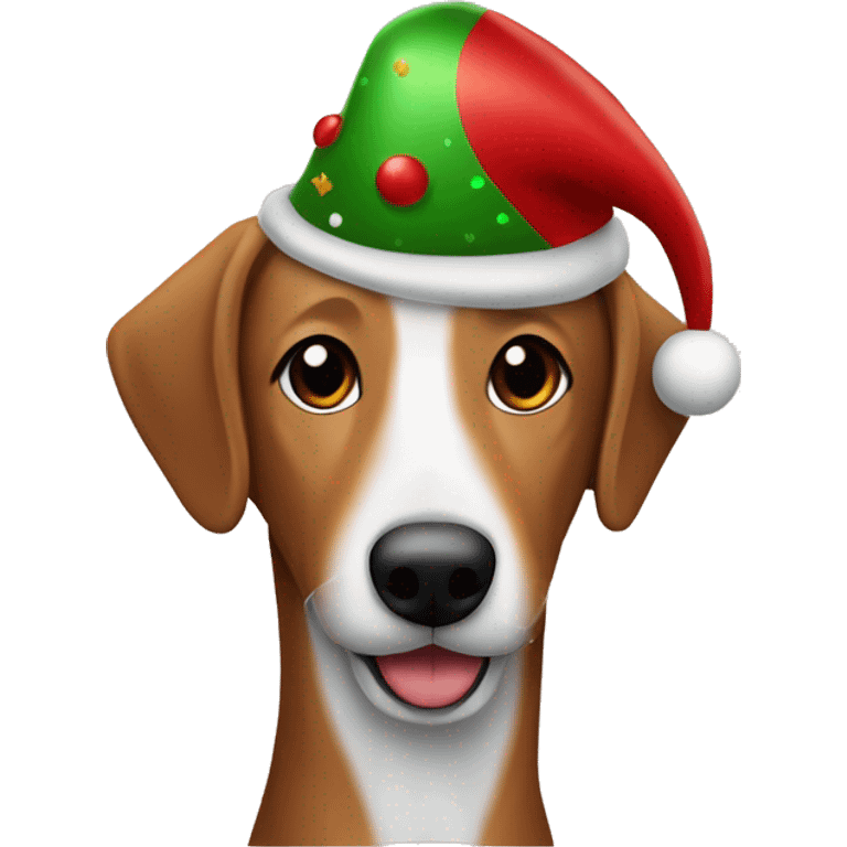 perro salchicha navideño  emoji