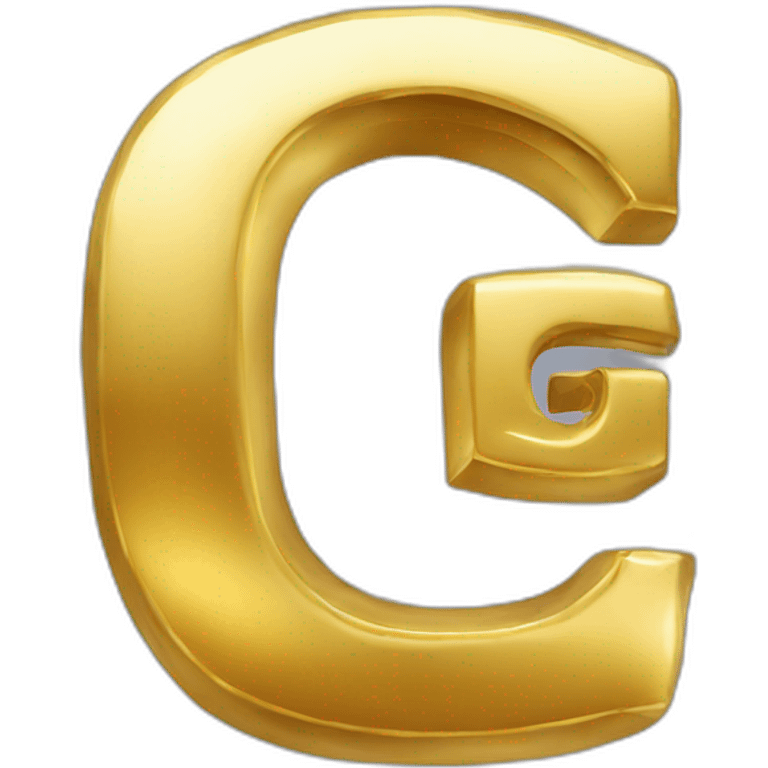 gold and diamond letter G emoji