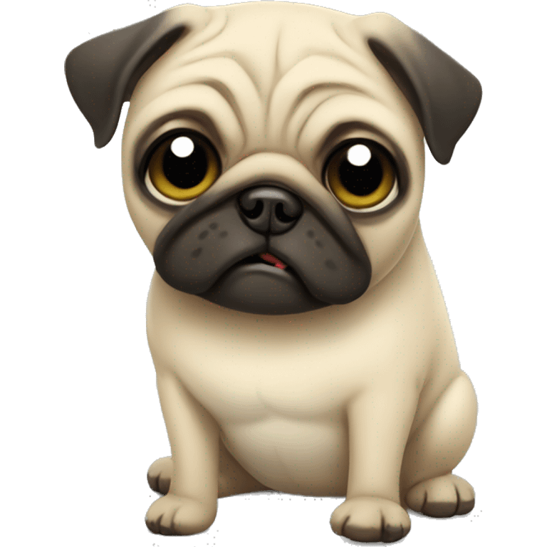 Get well soon pug emoji