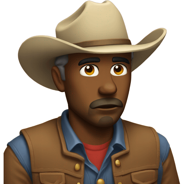 Sad cowboy emoji