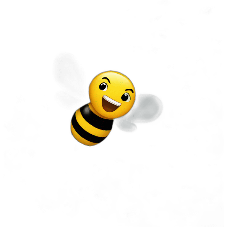 Trump as a flying bee emoji