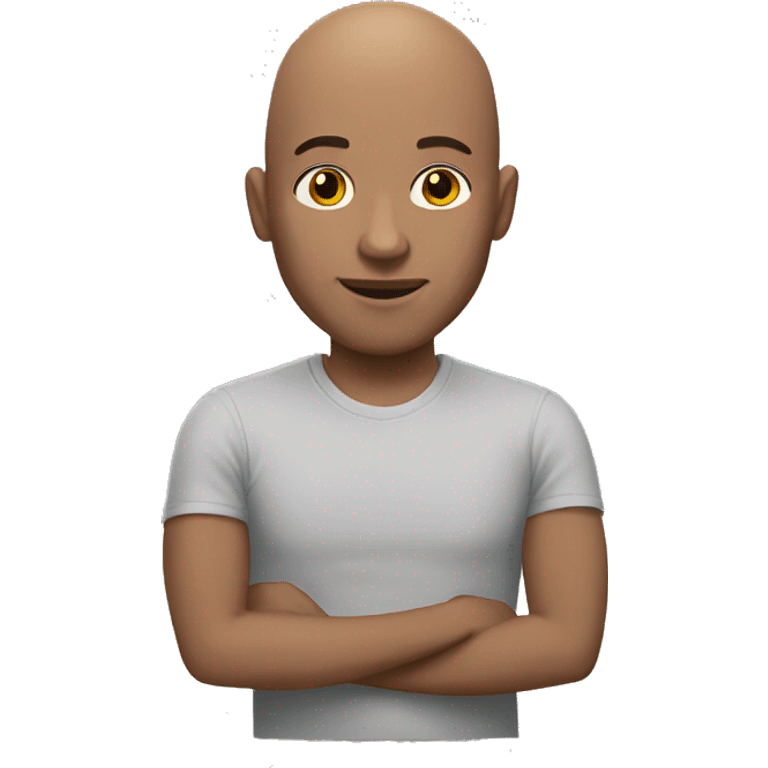 Bald man with brown hair girl emoji