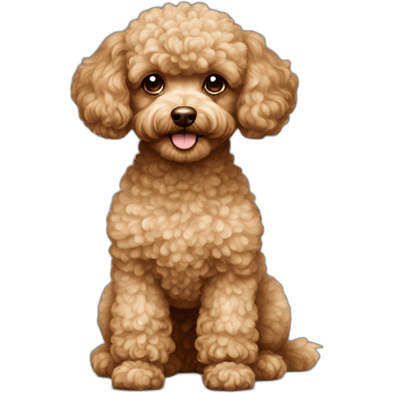 Toy poodle light brown emoji