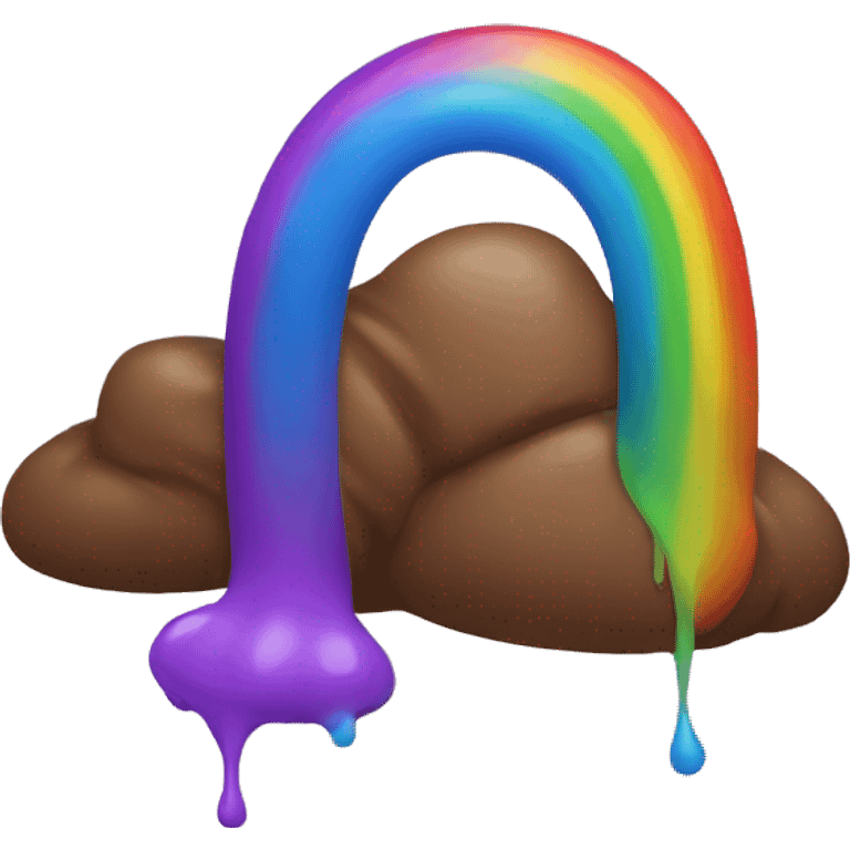 Rainbow poop emoji