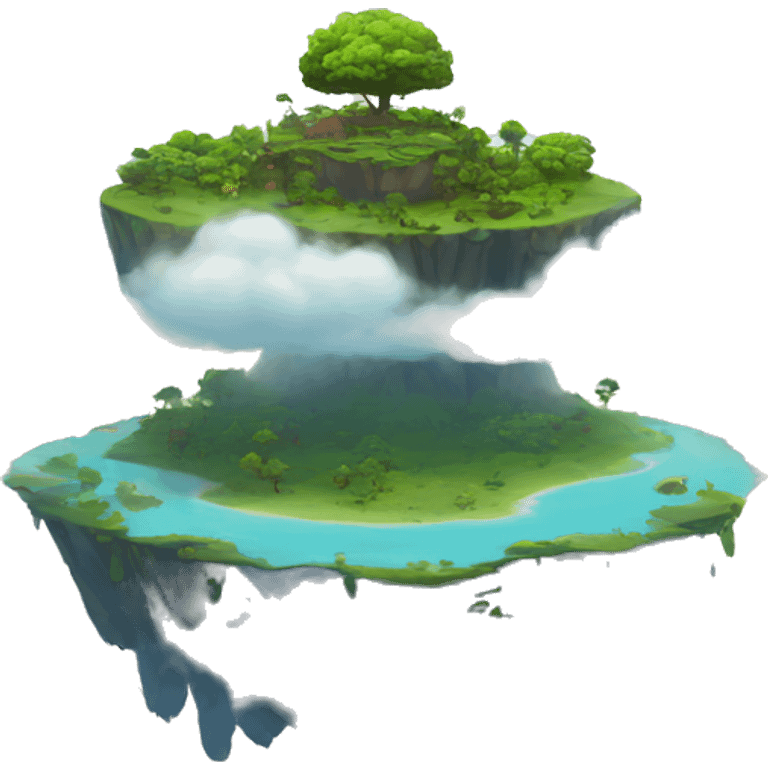 Floating island in the clouds emoji