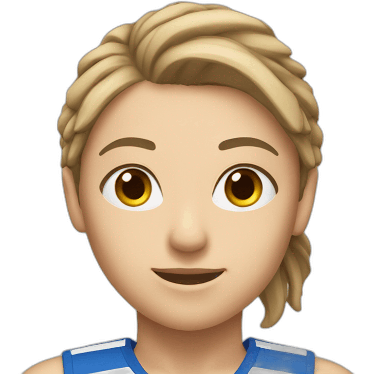 caucasian female netballer with brunette hair emoji