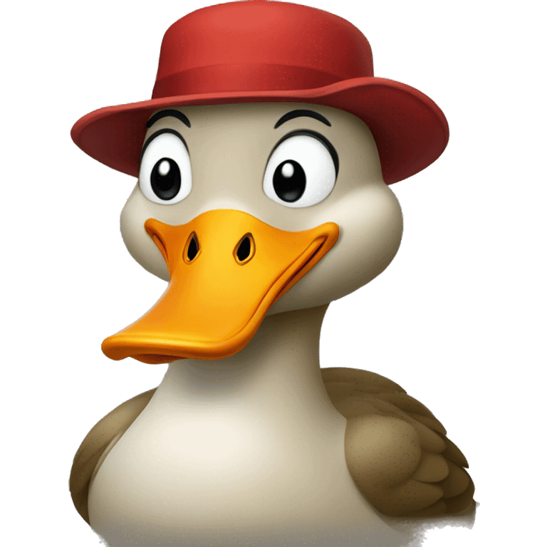 duck with red hat emoji