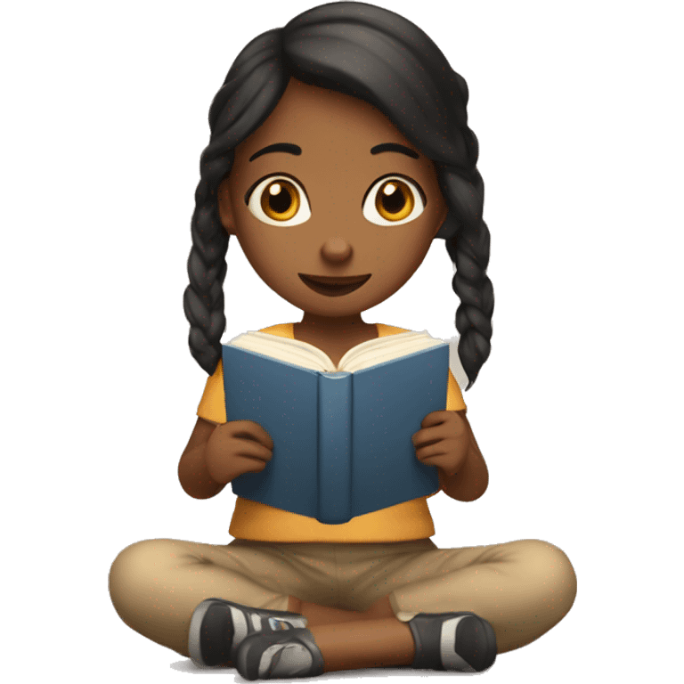 Girl reading and love the books emoji