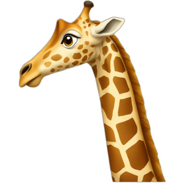 Girafe qui boit emoji