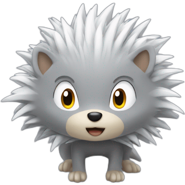 silver hedgehog emoji