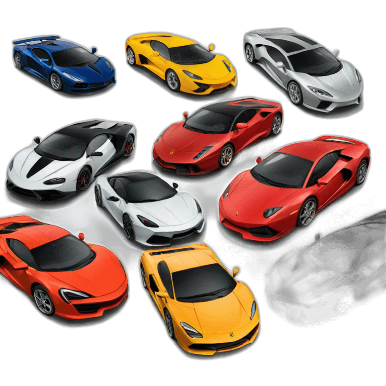 collection of supercars emoji