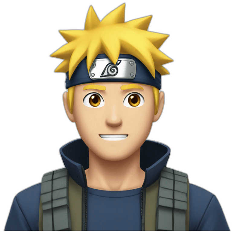 Naruto avec les cheveux bleu emoji