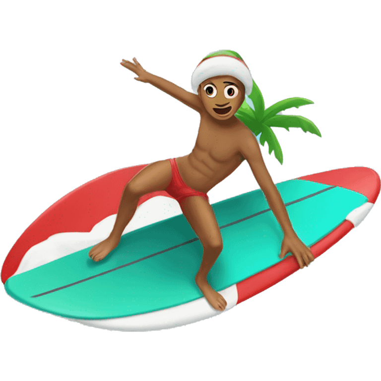 surfista navideño emoji