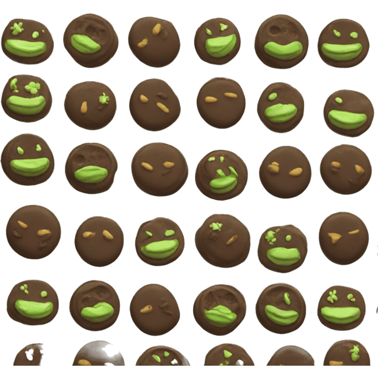 Chocolate matcha biscuits  emoji