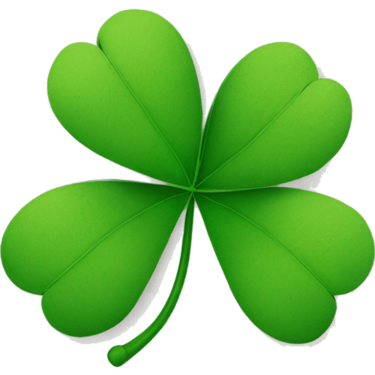 four-leaf clover with a smile, pencil and a sheet of paper emoji